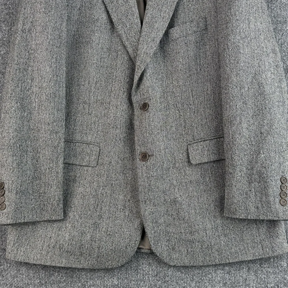 Vintage Brooks Brothers 346 Blazer Mens 43R Gray Micro Houndstooth Wool 2005